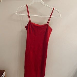 Red bodycon dress